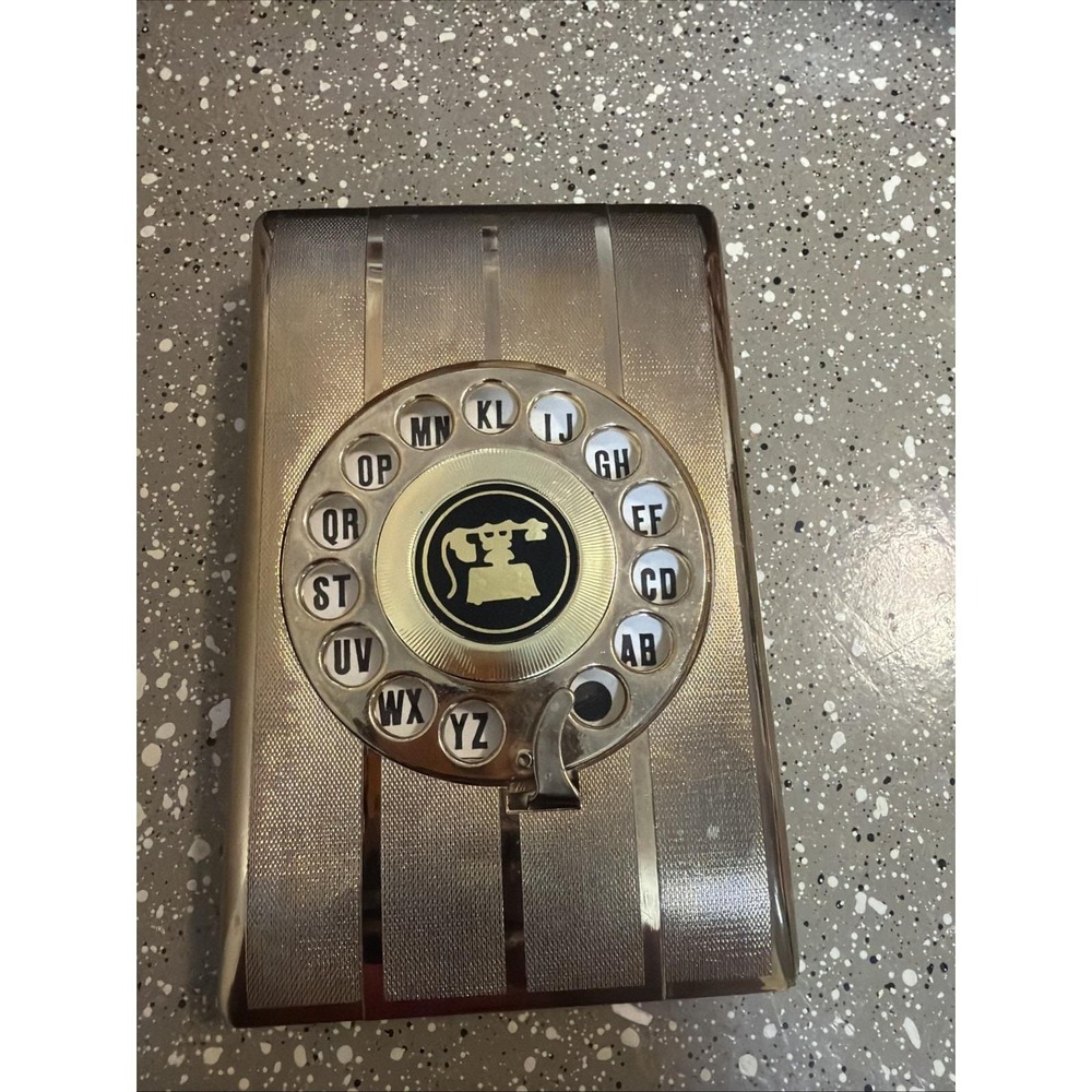 Vintage 1970s Retro Rotary Dial Pop-Up Telephone Index Phone Book (12E)
